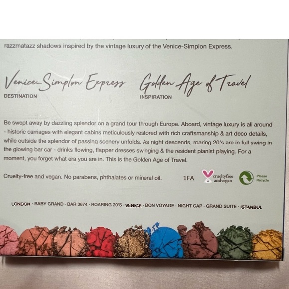 Nomad Cosmetics Venice-Simplon Express Eyeshadow Palette NEW - Picture 4 of 5